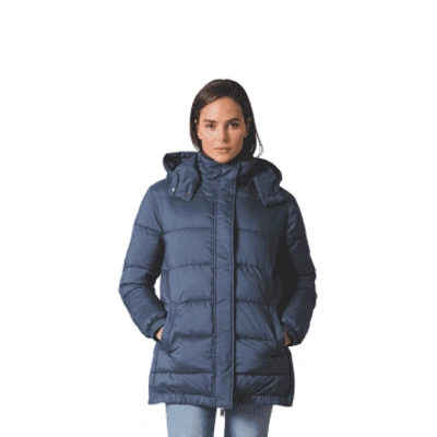 Shop Indi And Cold Padded Coat In Blue From