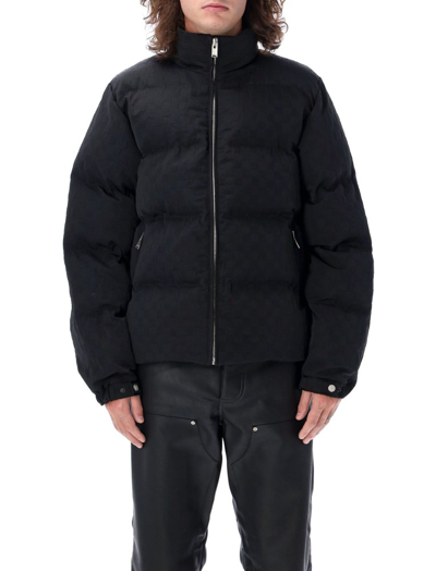 Shop Misbhv Monogram Embossed Puffer Jacket In Black
