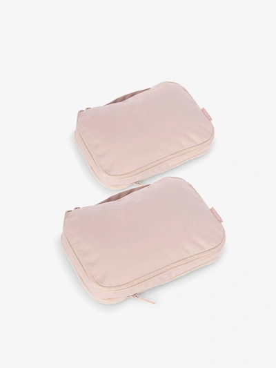 Shop Calpak Small Compression Packing Cubes In Pink Sand