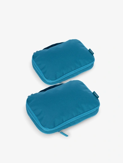 Shop Calpak Small Compression Packing Cubes In Lagoon