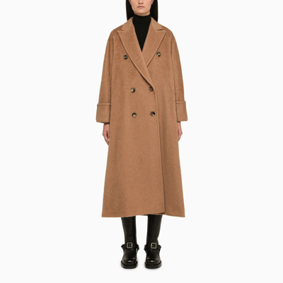 Shop Max Mara | Camel Double-breasted Coat In Blue