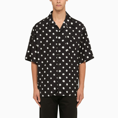 Shop Marni | Black Polka Dot Bowling Shirt