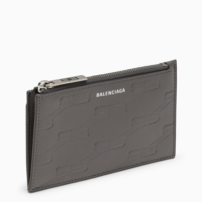 Shop Balenciaga Grey Leather Card Case