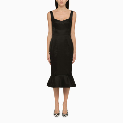 Shop Marni | Black Sheath Dress With Ruffle