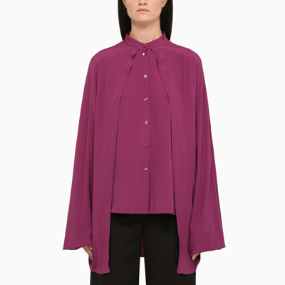 Shop Federica Tosi | Peonia Silk Blend Shirt In Pink