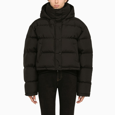 Wardrobe.nyc + Net-a-porter Hooded Quilted Padded Shell Down Jacket In Black