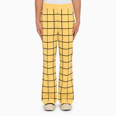 Shop Marni | Yellow Trousers With Check Pattern