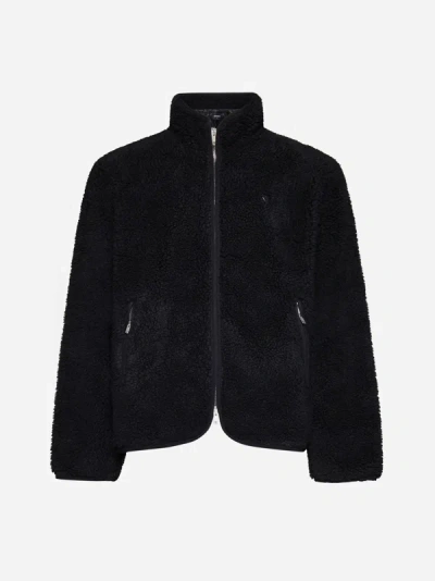 Shop Represent Teddy Fleece Jacket In Black