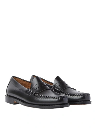 Shop Gh Bass G.h. Bass Loafers In Black