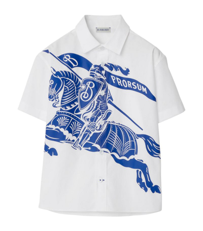 Shop Burberry Kids Ekd Short-sleeve Shirt (3-14 Years) In White
