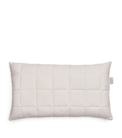 Shop Vispring Adjustable Wool-filled Pillow (90cm X 50cm) In White