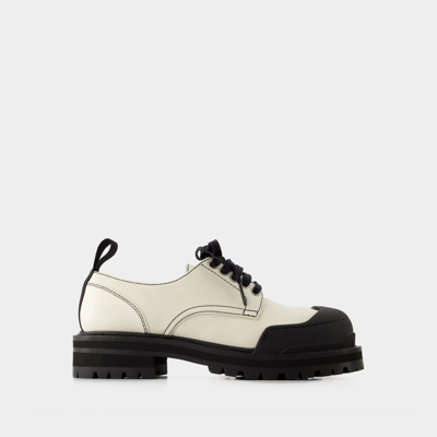 Marni Dada Army Derby Shoes In White