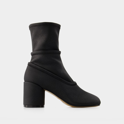 Shop Mm6 Maison Margiela Ankle Boots -  - Polyester - Black