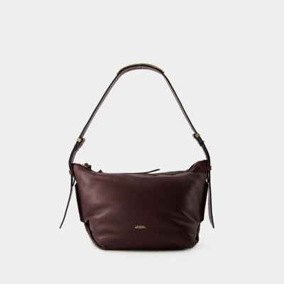 Shop Isabel Marant Leyden Shoulder Bag -  - Leather - Burgundy