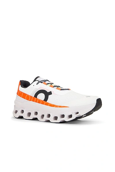 On Coloured Cloudmster Sneakers Men In Undyed-white | Flame