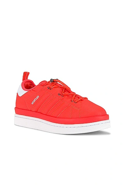 Shop Moncler Genius X Adidas Campus Low Top Sneakers In Neon Orange