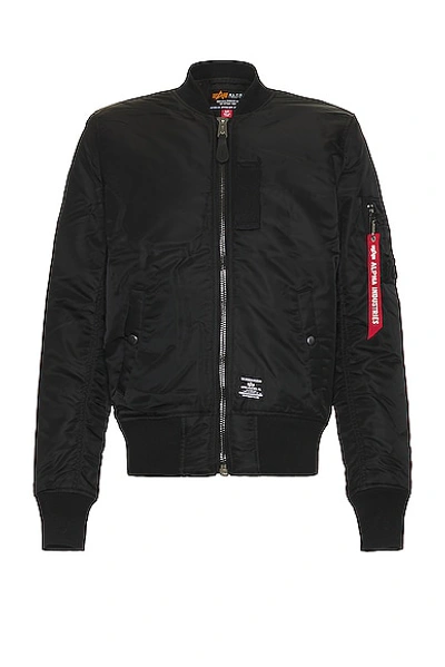 Shop Alpha Industries Ma-1 Mod Flight Jacket In Black