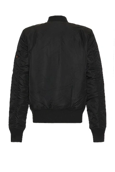 Alpha Industries Ma-1 Mod Flight Jacket Black Xl In Black