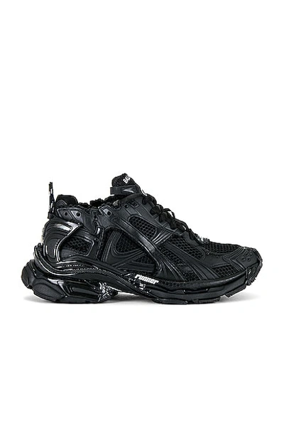 Shop Balenciaga Runner Sneaker In Black Matte