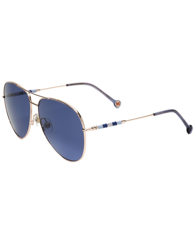 Shop Carolina Herrera Women's Ch0014s 64mm Sunglasses In Gold