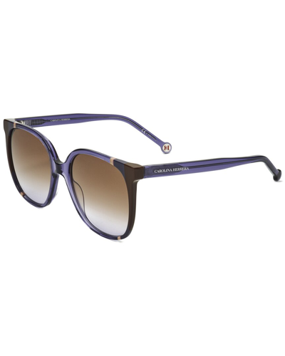 Shop Carolina Herrera Women's Ch 0030/s 57mm Sunglasses In Purple