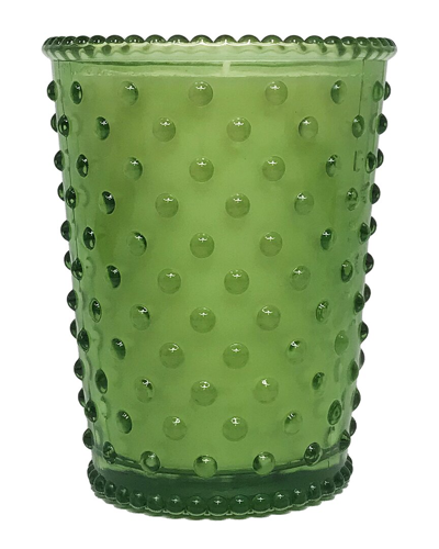 Simpatico Green Tea & Cucumber Hobnail Glass Candle In Green