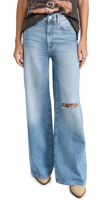Shop Dl1961 Hepburn Wide Leg: High Rise Vintage 32' Jeans Salton Sea Distressed
