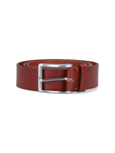 Shop Il Bisonte Leather Belt In Brown