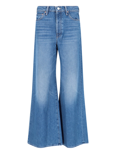 Shop Mother 'the Ditcher Roller' Jeans In Blue