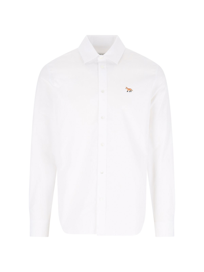 Shop Maison Kitsuné Logo Shirt In White
