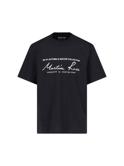 Shop Martine Rose Logo T-shirt In Black  