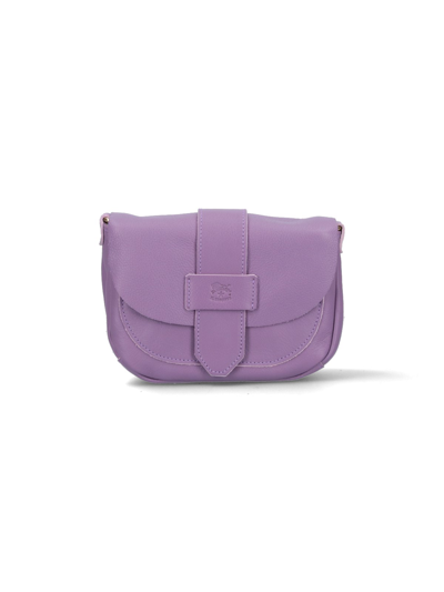 Shop Il Bisonte Small Crossbody Bag "fausta" In Purple