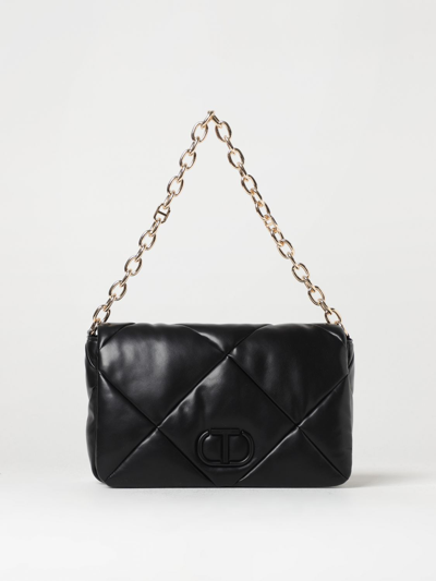 Shop Twinset Bag In Quilted Synthetic Leather In Black