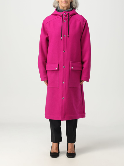 Shop Aspesi Coat  Woman Color Fuchsia