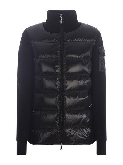 Shop Moncler Cardigan  In Nero