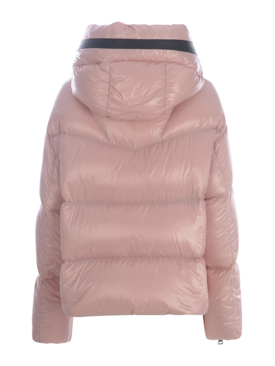 Moncler Huppe Short Down Jacket In Rosa