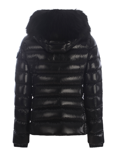Moncler Doudoune Courte À Capuche En Matière Synthétique Badyf In Nero