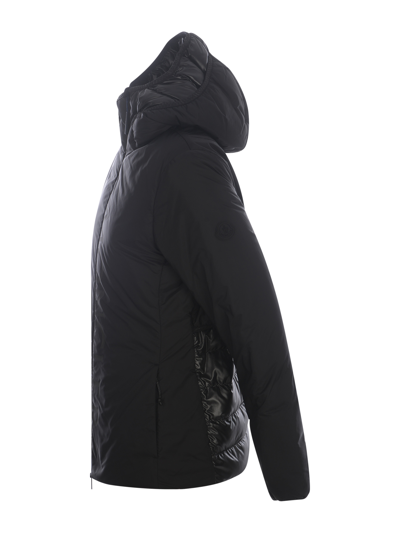 Moncler Black Sepik Hooded Down Jacket In Nero
