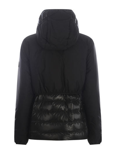 Moncler Black Sepik Hooded Down Jacket In Nero
