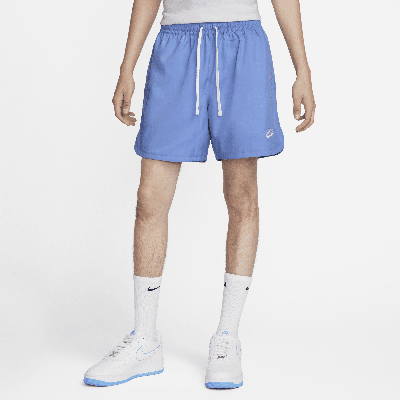 Shop Nike Men's  Sportswear Sport Essentials Woven Lined Flow Shorts In Blue