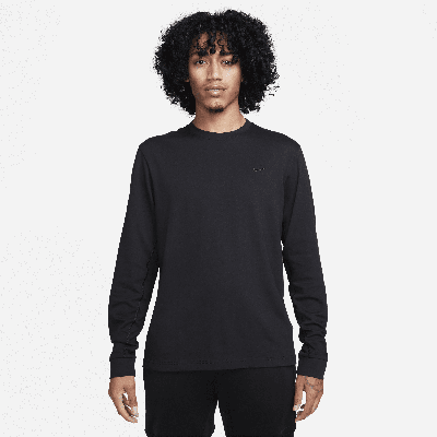 Shop Nike Men's Primary Dri-fit Long-sleeve Versatile Top In Black