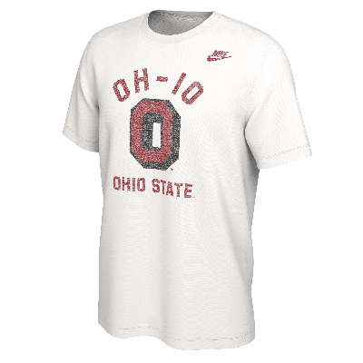 Shop Nike Ohio State  Men's College T-shirt In White