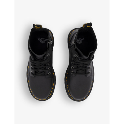 Shop Dr. Martens' Jadon Iii Platform-sole Lace-up Leather Boots In Black Pisa