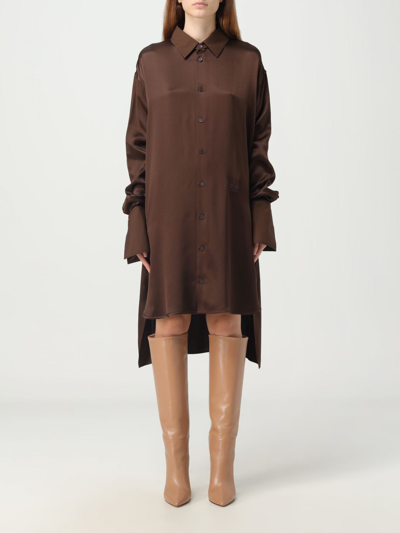 Shop Loewe Dress  Woman Color Brown
