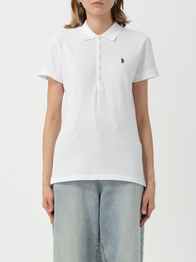 Shop Polo Ralph Lauren Polo Shirt  Woman Color White