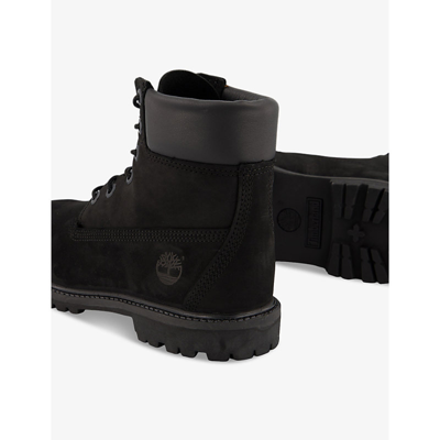 Shop Timberland Women's Black Premium Chunky-sole Leather Boots