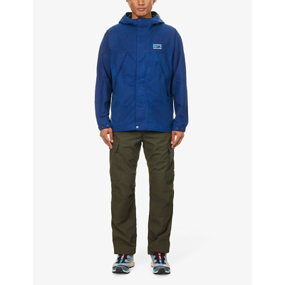 Shop Patagonia 50th Anniversary Brand-patch Relaxed-fit Cotton Jacket In Cobalt Blue