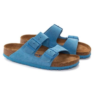 Shop Birkenstock Arizona Sfb Sky E ,suede Leather In Blue