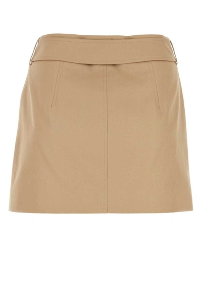 Shop Burberry Skirts In Beige O Tan