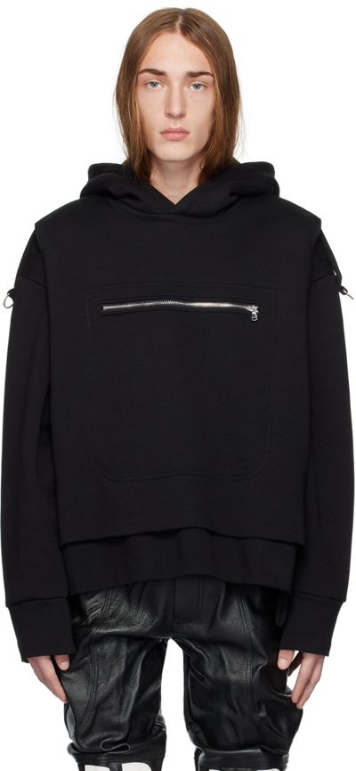 Shop Who Decides War Black Layered Hoodie In Coal